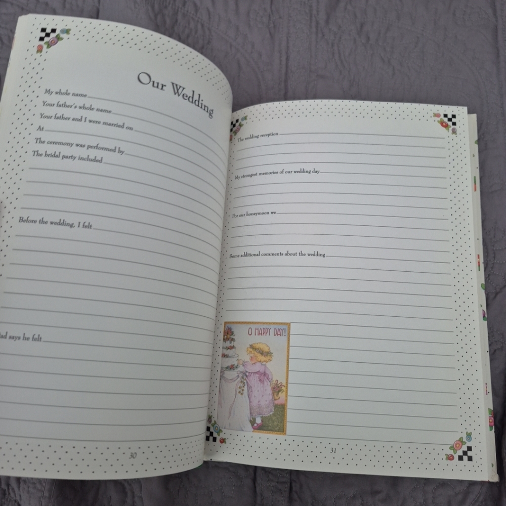 Mother's Journal by Mary Engelbreit 1993 Writing Om Inside Cover Only - Picture 11 of 14